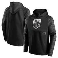 Men's Fanatics Black Los Angeles Kings Shade Defender Raglan Pullover Hoodie