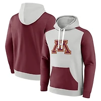 Men's Fanatics  Gray/Maroon Minnesota Golden Gophers Primary Arctic Fleece Pullover Hoodie