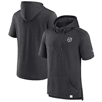 Men's Fanatics  Heather Charcoal Los Angeles Kings Authentic Pro Pullover Hoodie