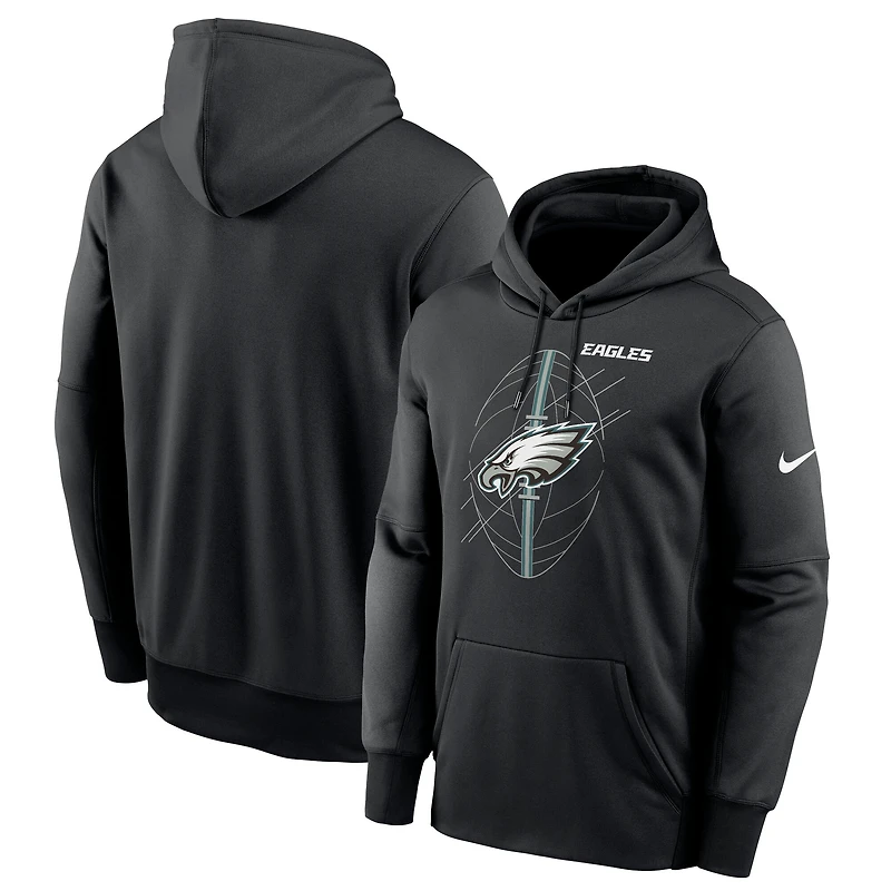 Men's Nike Black Philadelphia Eagles Performance Fleece Pullover Hoodie