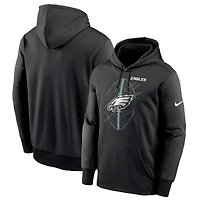 Men's Nike Black Philadelphia Eagles Performance Fleece Pullover Hoodie