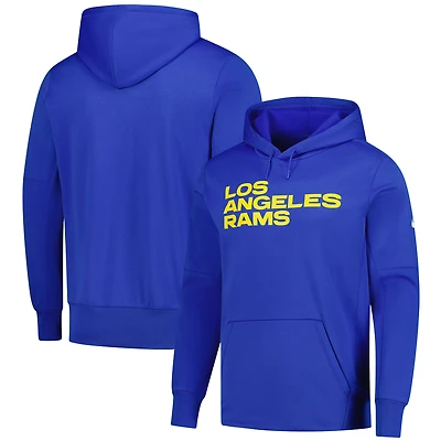 Men's Nike  Royal Los Angeles Rams Wordmark Performance Pullover Hoodie