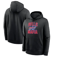 Men's Nike Black Buffalo Bills End Zone Score Club Fleece Pullover Hoodie