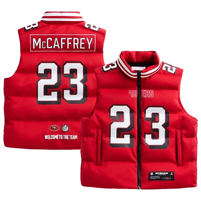 Unisex Christian McCaffrey Scarlet San Francisco 49ers Off Season x NFL Player Puffer Vest