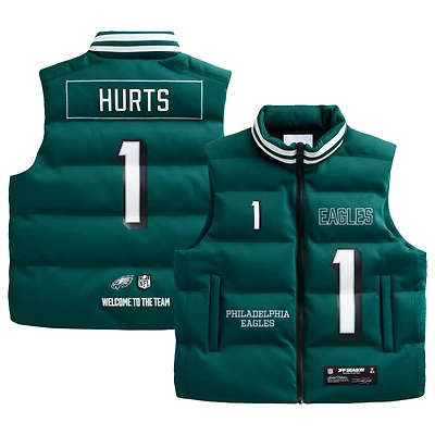 Unisex Jalen Hurts Midnight Green Philadelphia Eagles Off Season x NFL Player Puffer Vest
