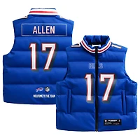 Unisex Josh Allen Royal Buffalo Bills Off Season x NFL Player Puffer Vest