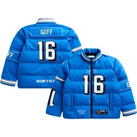 Unisex Jared Goff Blue Detroit Lions Off Season x NFL Player Puffer Jacket