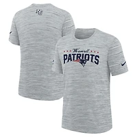 Youth Nike  Silver New England Patriots 2025 Rivalries Collection Sideline Velocity Dri-FIT T-Shirt