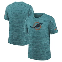 Youth Nike Turbo Green Miami Dolphins 2025 Rivalries Collection Sideline Velocity Dri-FIT T-Shirt