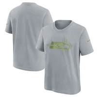 Youth Nike  Wolf Gray Seattle Seahawks 2025 Rivalries Collection T-Shirt