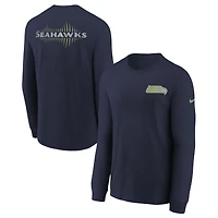 Youth Nike  College Navy Seattle Seahawks 2025 Rivalries Collection Long Sleeve T-Shirt