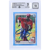 Hunter Greene Cincinnati Reds Autographed 2020 Bowman Chrome Sapphire Prospects #BCP47 Beckett Fanatics Witnessed Authenticated /10 Card