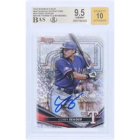 Corey Seager Texas Rangers Autographed 2022 Bowman Best Mini Diamond Refractor #53 #/299 Beckett Fanatics Witnessed Authenticated 9.5/10 Card