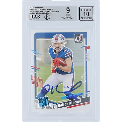 Dalton Kincaid Buffalo Bills Autographed 2023 Panini Donruss #308 Beckett Fanatics Witnessed Authenticated /10 Rookie Card