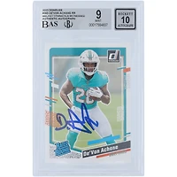 De'Von Achane Miami Dolphins Autographed 2023 Panini Donruss #365 Beckett Fanatics Witnessed Authenticated /10 Rookie Card