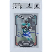 De'Von Achane Miami Dolphins Autographed 2023 Panini Prizm #365 Beckett Fanatics Witnessed Authenticated 9/10 Rookie Card