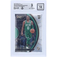Jayson Tatum Boston Celtics Autographed 2017-18 Panini Select #93 Beckett Fanatics Witnessed Authenticated /10 Rookie Card