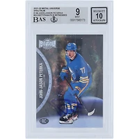 JJ Peterka Buffalo Sabres Autographed 2021-22 Skybox Metal Universe Spectrum #186 Beckett Fanatics Witnessed Authenticated 9/10 Rookie Card