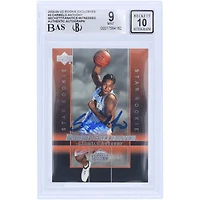 Carmelo Anthony Denver Nuggets Autographed 2003-04 Upper Deck Rookie Exclusive #3 Beckett Fanatics Witnessed Authenticated 9/10 Rookie Card