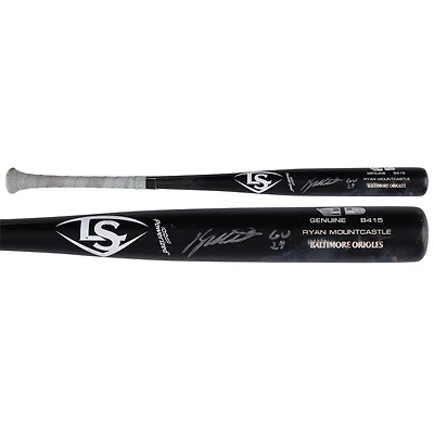Ryan Mountcastle Baltimore Orioles Autographed Game-Used Black Louisville Slugger Broken Bat vs. Texas Rangers on June 27, 2024 with "GU 24" Inscription