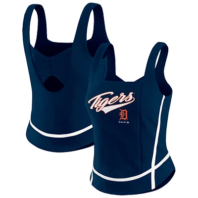 Women's WEAR by Erin Andrews  Navy Detroit Tigers Square Neck Tank Top