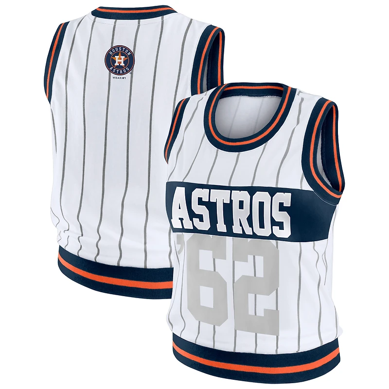 Women's WEAR by Erin Andrews  White Houston Astros Sporty Tank Top