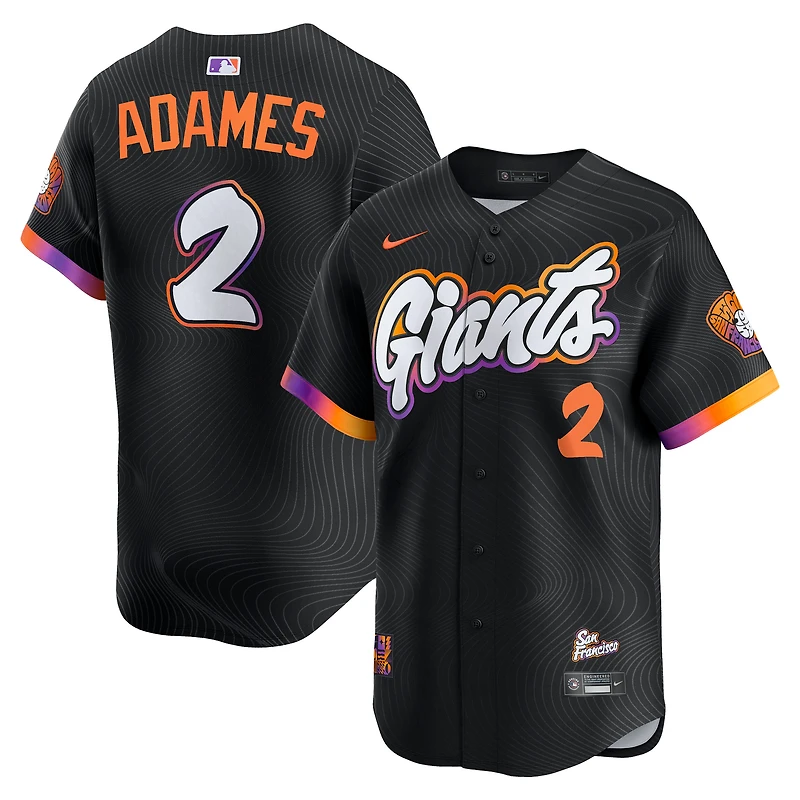 Men's Nike Willy Adames Black San Francisco Giants 2025 City Connect Limited Player Jersey