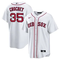 Men's Nike Garrett Crochet White Boston Red Sox Home Replica Jersey