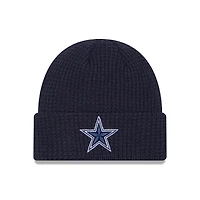 Men's New Era Navy Dallas Cowboys Waffle Cuffed Knit Hat