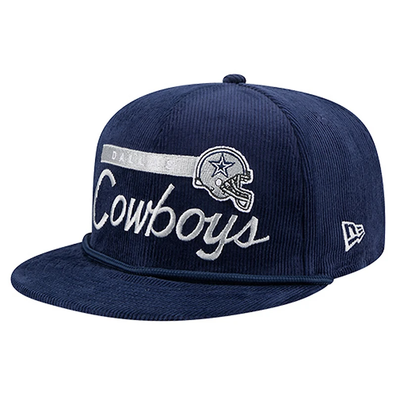 Men's New Era Navy Dallas Cowboys Cord Rope 9FIFTY Snapback Hat