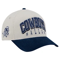 Men's New Era Cream/Navy Dallas Cowboys Sided Corduroy 9FORTY A-Frame Adjustable Hat
