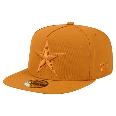 Men's New Era Brown Dallas Cowboys Color Pack A-Frame 59FIFTY Fitted Hat
