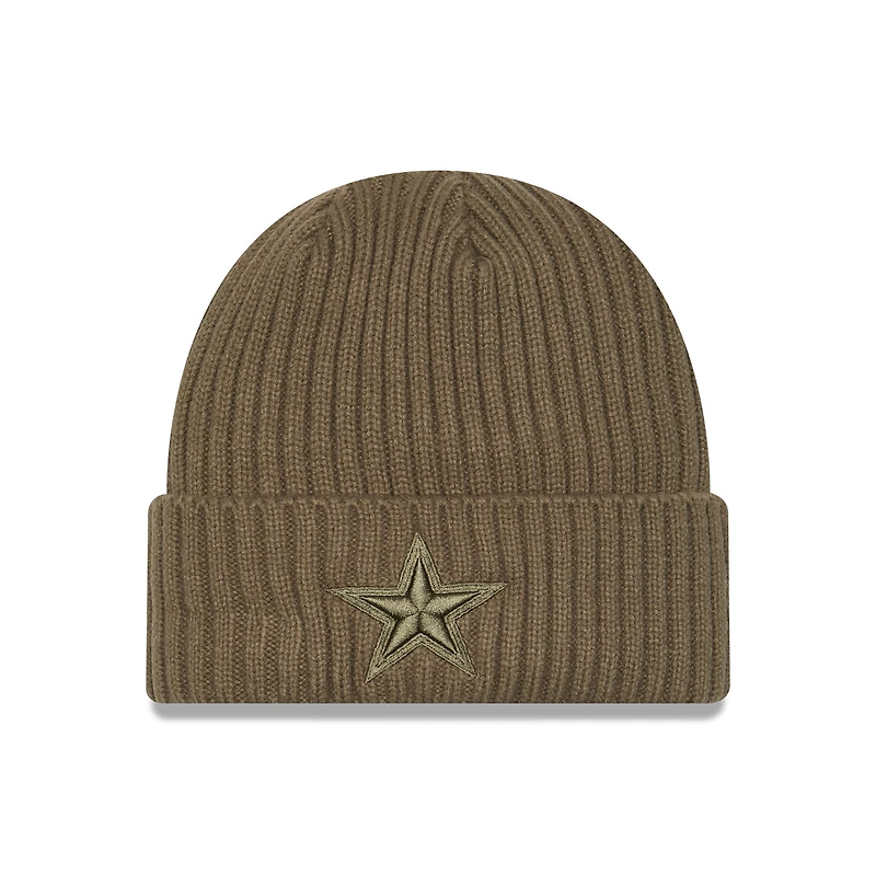 Men's New Era Olive Dallas Cowboys Color Pack Cuffed Knit Hat
