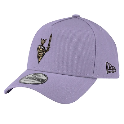 Unisex New Era  Violet Golden State Valkyries Core Logo A-Frame 9FORTY Adjustable Hat