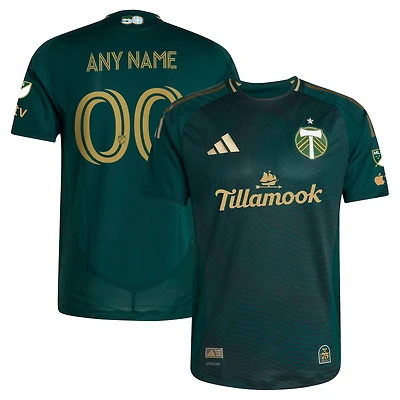 Men's adidas Green Portland Timbers 2025 Forever Green & Gold Authentic Custom Jersey