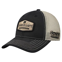Unisex Checkered Flag Sports Black Chase Elliott  Flag Trucker Adjustable Hat