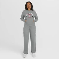 Women's WEAR by Erin Andrews Gray Kansas City Chiefs Waffle-Knit Long Sleeve Hooded Shirt & Pants Lounge Set