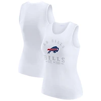Women's WEAR by Erin Andrews  White Buffalo Bills Ribbed Graphic Tank Top