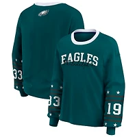 Women's WEAR by Erin Andrews  Midnight Green Philadelphia Eagles Sport Long-Sleeve T-Shirt