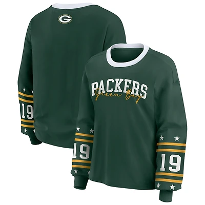 Women's WEAR by Erin Andrews Green Bay Packers Plus Sport Long-Sleeve T-Shirt