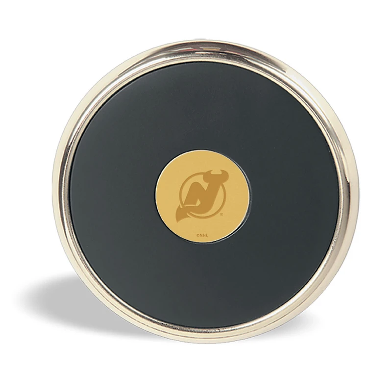 Gold New Jersey Devils Round Coaster