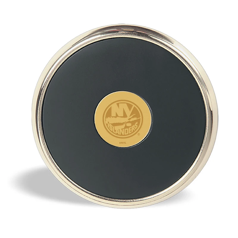 Gold New York Islanders Round Coaster