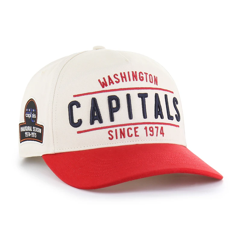 Men's '47  Cream/Red Washington Capitals Expansion Debut Two-Tone Hitch Adjustable Hat