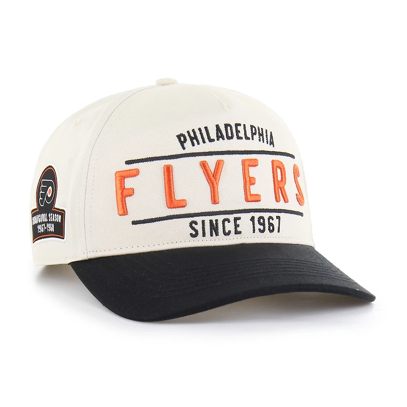 Men's '47  Cream/Black Philadelphia Flyers Expansion Debut Two-Tone Hitch Adjustable Hat