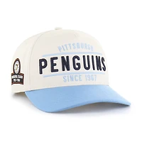 Men's '47  Cream/Light Blue Pittsburgh Penguins Expansion Debut Two-Tone Hitch Adjustable Hat