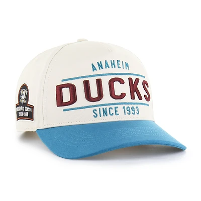 Men's '47  Cream/Teal Anaheim Ducks Expansion Debut Two-Tone Hitch Adjustable Hat