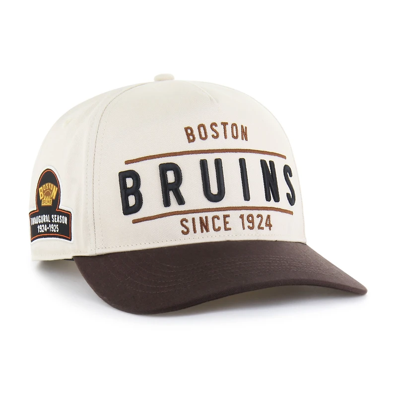 Men's '47 Cream/Black Boston Bruins Expansion Debut Two-Tone Hitch Adjustable Hat