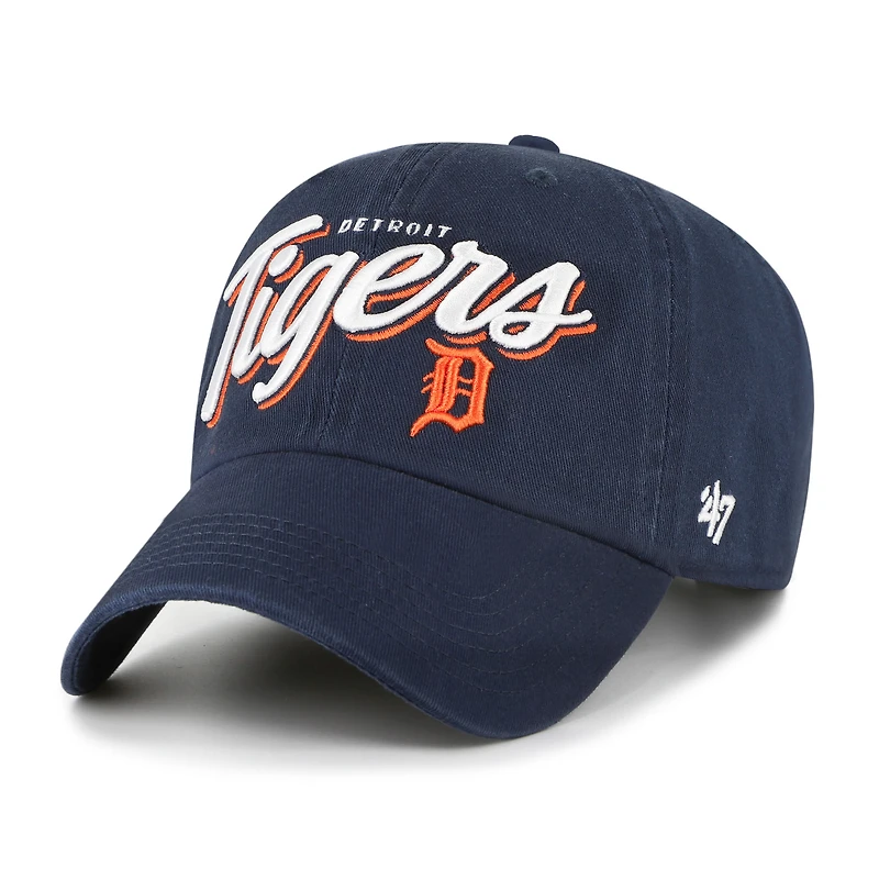 Women's '47 Navy Detroit Tigers Ariana Clean Up Adjustable Hat