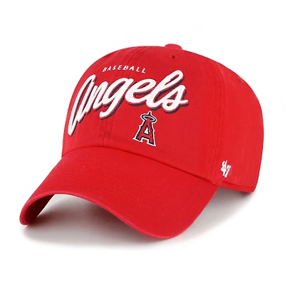 Women's '47 Red Los Angeles Angels Ariana Clean Up Adjustable Hat