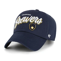Women's '47 Navy Milwaukee Brewers Ariana Clean Up Adjustable Hat